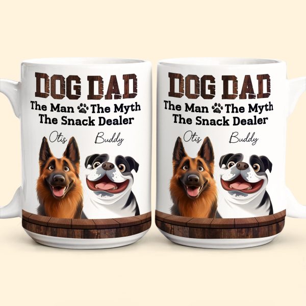 Dog Dad The Snack Dealer - Personalized Mug Dog Dad The Snack Dealer - Personalized Mug