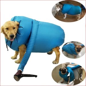 Dog dryer bag. Pet accessories. Quickly and easily dry.