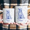 Dog Lover French Style Gift Toile De Jouy Chinoiseries - Personalized Mug Dog Lover French Style Gift Toile De Jouy Chinoiseries - Personalized Mug