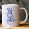 Dog Lover French Style Gift Toile De Jouy Chinoiseries - Personalized Mug Dog Lover French Style Gift Toile De Jouy Chinoiseries - Personalized Mug