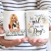 Dog Mom Floral Woman Holding Dog Personalized Coffee Mug Dog Mom Floral Woman Holding Dog Personalized Coffee Mug