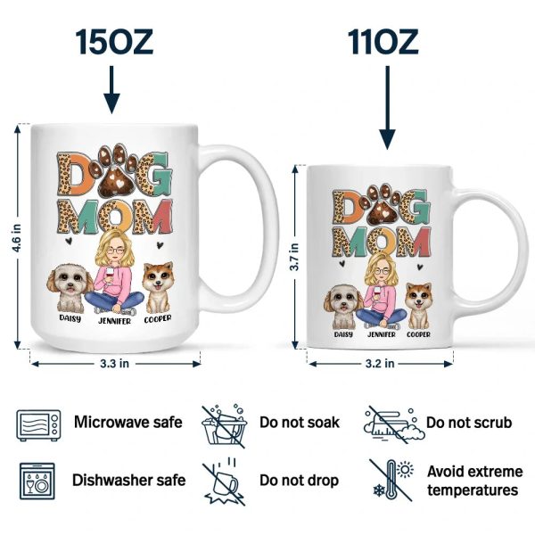 Dog Mom Leopard - Personalized Mug Dog Mom Leopard - Personalized Mug