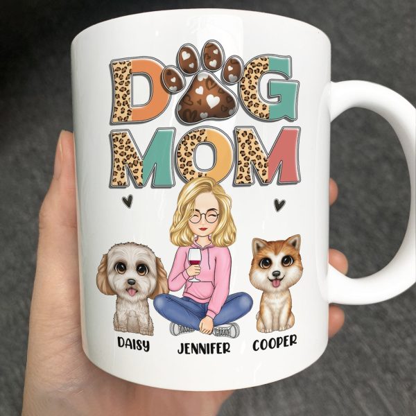Dog Mom Leopard - Personalized Mug Dog Mom Leopard - Personalized Mug