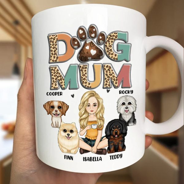 Dog Mom Leopard - Personalized Mug Dog Mom Leopard - Personalized Mug