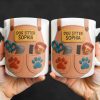 Dog Sitter Customizable Name With Paw Prints And Pet Care Essentials - Personalized Custom Coffee Mug - JBS014_MG Dog Sitter Customizable Name With Paw Prints And Pet Care Essentials - Personalized Custom Coffee Mug - JBS014_MG