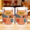 Dog Sitter Customizable Name With Paw Prints And Pet Care Essentials - Personalized Custom Coffee Mug - JBS014_MG Dog Sitter Customizable Name With Paw Prints And Pet Care Essentials - Personalized Custom Coffee Mug - JBS014_MG