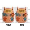 Dog Sitter Customizable Name With Paw Prints And Pet Care Essentials - Personalized Custom Coffee Mug - JBS014_MG Dog Sitter Customizable Name With Paw Prints And Pet Care Essentials - Personalized Custom Coffee Mug - JBS014_MG
