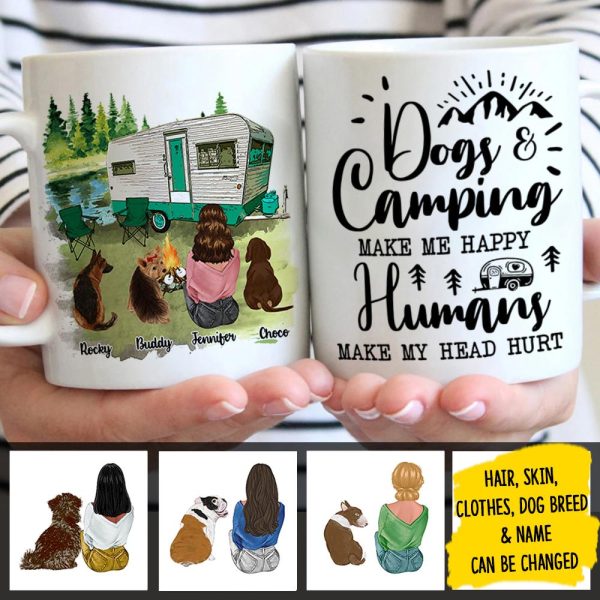 Dogs & Camping Make Me Happy - Personalized Mug Dogs & Camping Make Me Happy - Personalized Mug