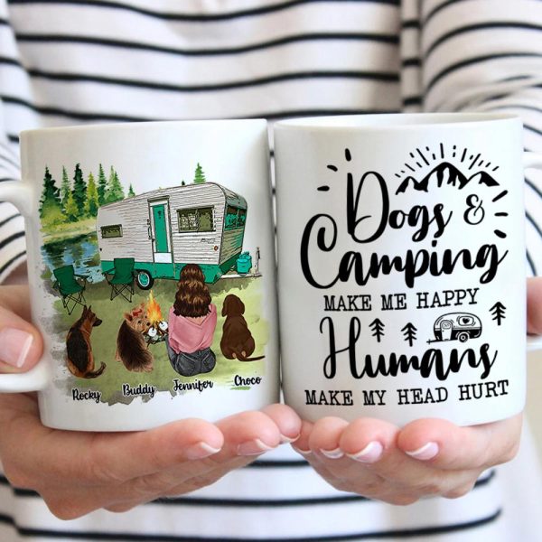 Dogs & Camping Make Me Happy - Personalized Mug Dogs & Camping Make Me Happy - Personalized Mug