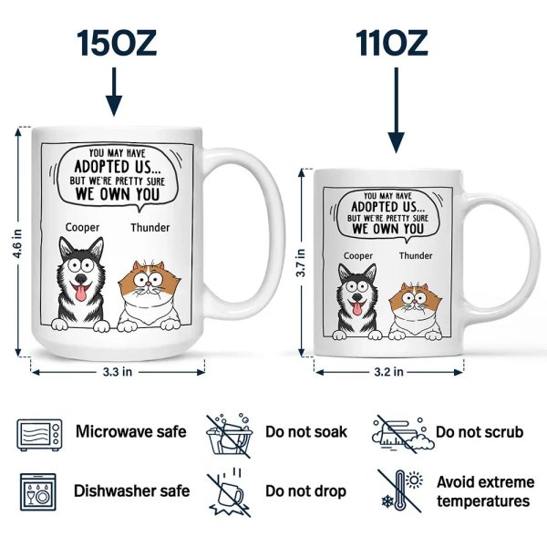 Dogs & Cats We Own You - Personalized Mug Dogs & Cats We Own You - Personalized Mug