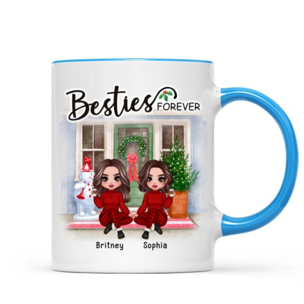 Doll Best Friends Sisters Christmas Front Door Personalized Mug Doll Best Friends Sisters Christmas Front Door Personalized Mug