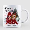 Doll Besties Sitting Beside Christmas Tree Personalized Mug Doll Besties Sitting Beside Christmas Tree Personalized Mug
