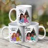 Doll Besties Sitting Beside Christmas Tree Personalized Mug Doll Besties Sitting Beside Christmas Tree Personalized Mug