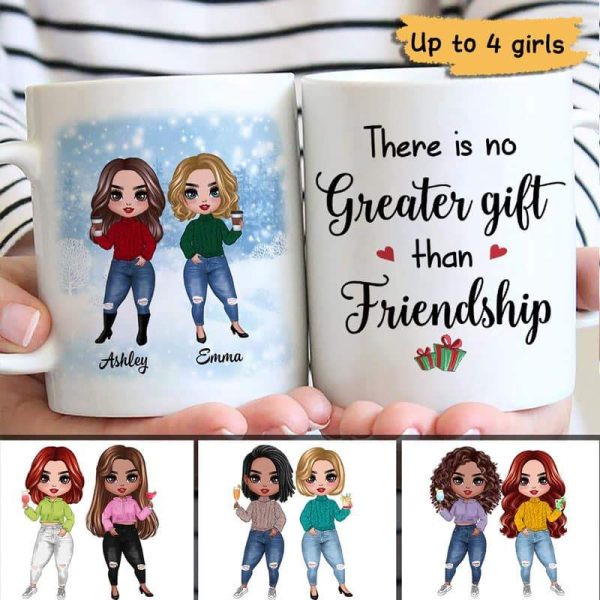 Doll Besties There Is No Greater Gift Winter Gift For Besties Sisters Siblings Personalized Mug Doll Besties There Is No Greater Gift Winter Gift For Besties Sisters Siblings Personalized Mug