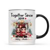Doll Couple Together Since Front Porch Christmas Personalized Mug Doll Couple Together Since Front Porch Christmas Personalized Mug