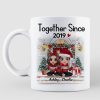 Doll Couple Together Since Front Porch Christmas Personalized Mug Doll Couple Together Since Front Porch Christmas Personalized Mug