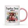 Doll Couple Together Since Front Porch Christmas Personalized Mug Doll Couple Together Since Front Porch Christmas Personalized Mug