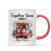 Doll Couple Together Since Front Porch Christmas Personalized Mug Doll Couple Together Since Front Porch Christmas Personalized Mug