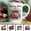 Doll Couple Together Since Front Porch Christmas Personalized Mug Doll Couple Together Since Front Porch Christmas Personalized Mug