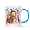 Doll Dog Mom Fall Season Front Porch Personalized Mug Doll Dog Mom Fall Season Front Porch Personalized Mug