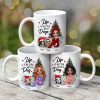 Doll Dog Mom Sitting Beside Christmas Tree Personalized Mug Doll Dog Mom Sitting Beside Christmas Tree Personalized Mug