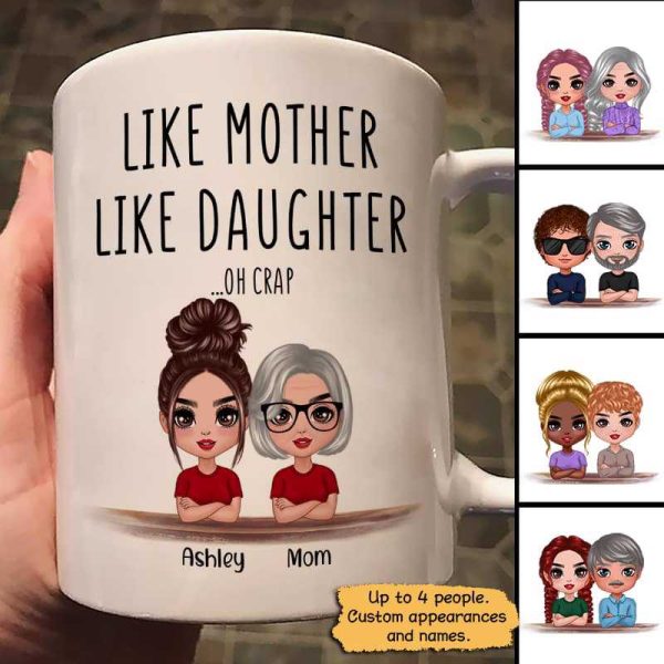 Doll Family Like Father Mother Like Son Daughter Gift Personalized Mug Doll Family Like Father Mother Like Son Daughter Gift Personalized Mug