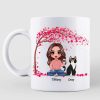 Doll Girl And Cats Under Tree Fall Season Personalized Mug Doll Girl And Cats Under Tree Fall Season Personalized Mug