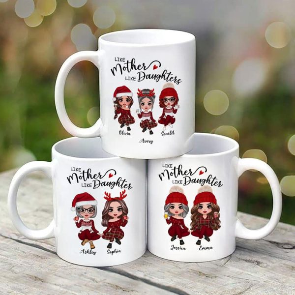 Doll Like Mother Like Daughters Christmas Personalized Mug