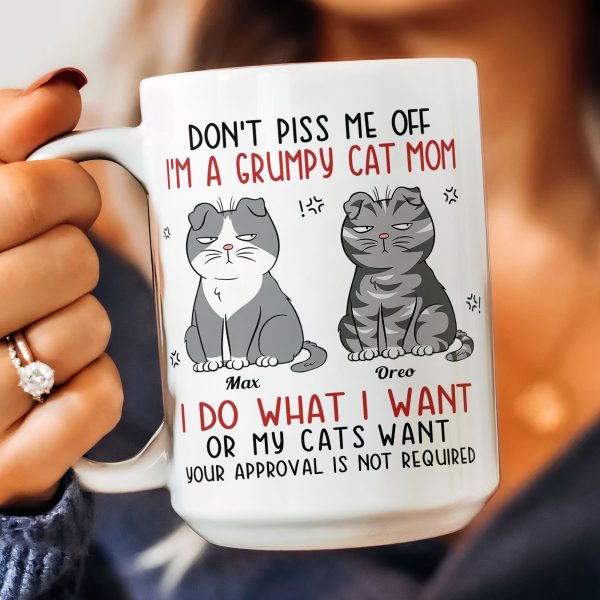 Don't Piss Me Off I'm A Grumpy Cat Mom/ Cat Dad - Personalized Mug Don't Piss Me Off I'm A Grumpy Cat Mom/ Cat Dad - Personalized Mug