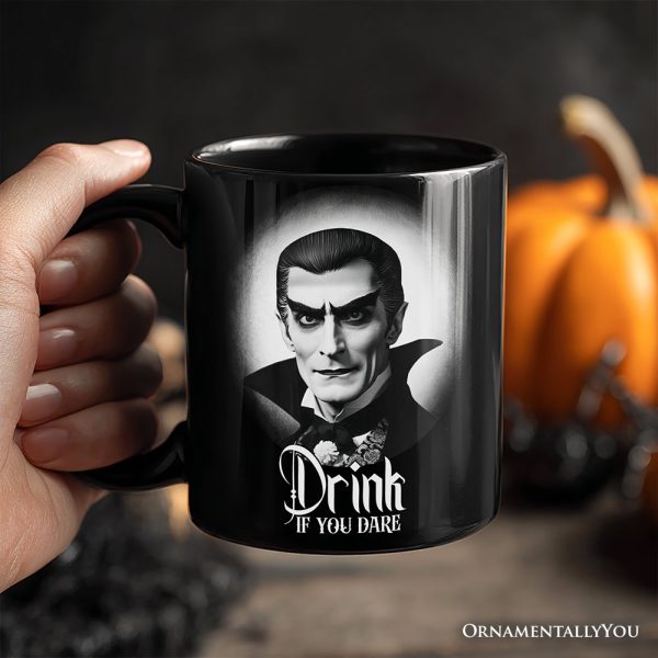 Dracula Spooky Portrait Personalized Mug Horror Villain Theme Halloween Gift with Custom Name Dracula Spooky Portrait Personalized Mug Horror Villain Theme Halloween Gift with Custom Name