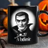 Dracula Spooky Portrait Personalized Mug Horror Villain Theme Halloween Gift with Custom Name Dracula Spooky Portrait Personalized Mug Horror Villain Theme Halloween Gift with Custom Name