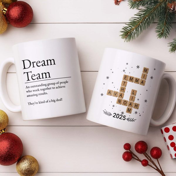 Dream Team, Achieve Amazing Results Together - Personalized Custom Coffee Mug - COL123_MG Dream Team, Achieve Amazing Results Together - Personalized Custom Coffee Mug - COL123_MG