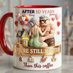DSNY After Many Years You Still Hotter Than This Coffee - Personalized Accent Mug - Gift For Couples, Movie Fans NL122