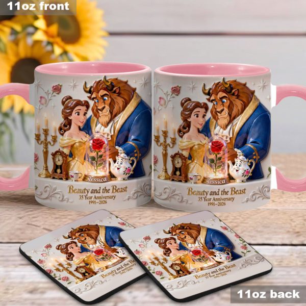DSNY Fairy Tale 35th Anniversary - Personalized Accent Mug - Gift For Couples, Movie Fans NL122