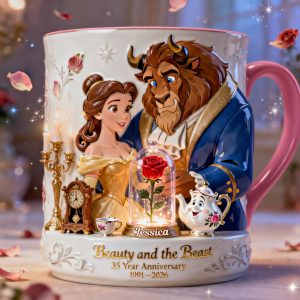 DSNY Fairy Tale 35th Anniversary - Personalized Accent Mug - Gift For Couples, Movie Fans NL122