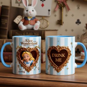 DSNY Girl In Wonderland 76th Anniversary - Personalized Accent Mug - Gift For Movie Fans NL122