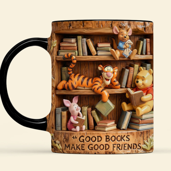 DSNY Honey Bear Good Books Make Good Friend - Personalized Accent Mug - Gift For Movie Fans, Book Lovers NL122 DSNY Honey Bear Good Books Make Good Friend - Personalized Accent Mug - Gift For Movie Fans, Book Lovers NL122