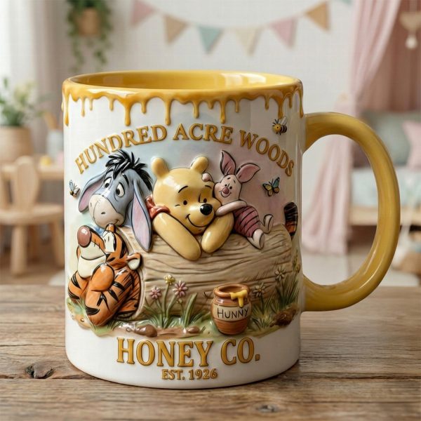 DSNY Honey Bear Happy 100 Years Of Woodland Friends - Personalized Accent Mug - Anniversary Gift For Movie Fans NL122 DSNY Honey Bear Happy 100 Years Of Woodland Friends - Personalized Accent Mug - Anniversary Gift For Movie Fans NL122