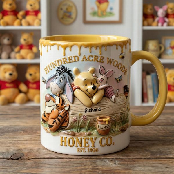 DSNY Honey Bear Happy 100 Years Of Woodland Friends - Personalized Accent Mug - Anniversary Gift For Movie Fans NL122 DSNY Honey Bear Happy 100 Years Of Woodland Friends - Personalized Accent Mug - Anniversary Gift For Movie Fans NL122