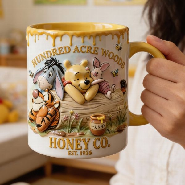 DSNY Honey Bear Happy 100 Years Of Woodland Friends - Personalized Accent Mug - Anniversary Gift For Movie Fans NL122 DSNY Honey Bear Happy 100 Years Of Woodland Friends - Personalized Accent Mug - Anniversary Gift For Movie Fans NL122