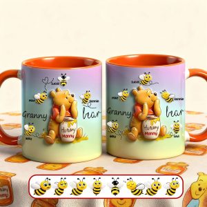 DSNY Honey Bear Love Mother - Personalized Accent Mug - Gift For Mom, Grandma NL122