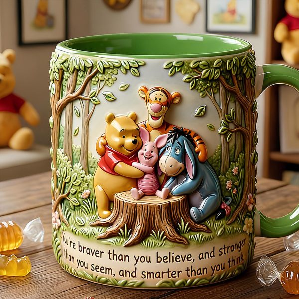 DSNY Honey Bear You're Braver Than You Believe - Personalized Accent Mug - Gift For Movie Fans, Friend HH01