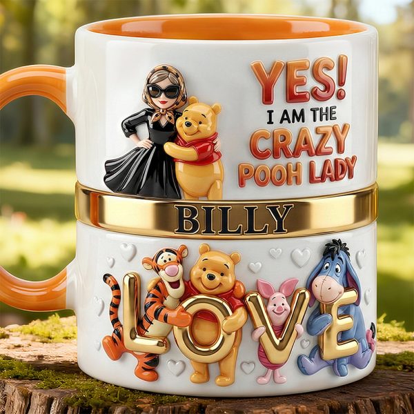 DSNY I Am The Crazy Honey Bear Lady - Personalized Accent Mug - Gift For Her, Movie Fans NL122