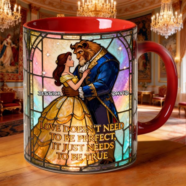 DSNY Love Just Needs To Be True - Personalized Accent Mug - Gift For Couples, Movie Fans NL122