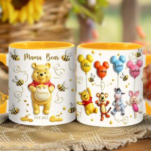 DSNY Mama Honey Bear - Personalized Accent Mug - Gift For Mom, Grandma NL122