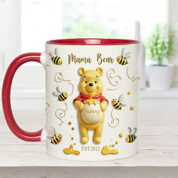 DSNY Mama Honey Bear - Personalized Accent Mug - Gift For Mom, Grandma NL122 DSNY Mama Honey Bear - Personalized Accent Mug - Gift For Mom, Grandma NL122