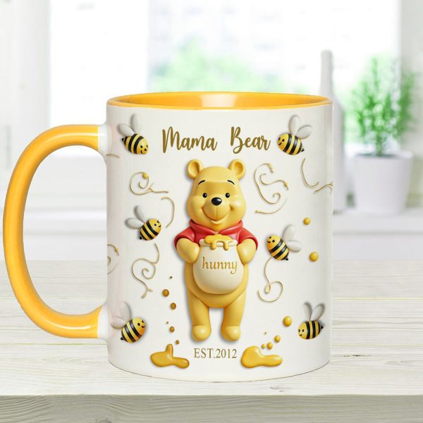 DSNY Mama Honey Bear - Personalized Accent Mug - Gift For Mom, Grandma NL122 DSNY Mama Honey Bear - Personalized Accent Mug - Gift For Mom, Grandma NL122