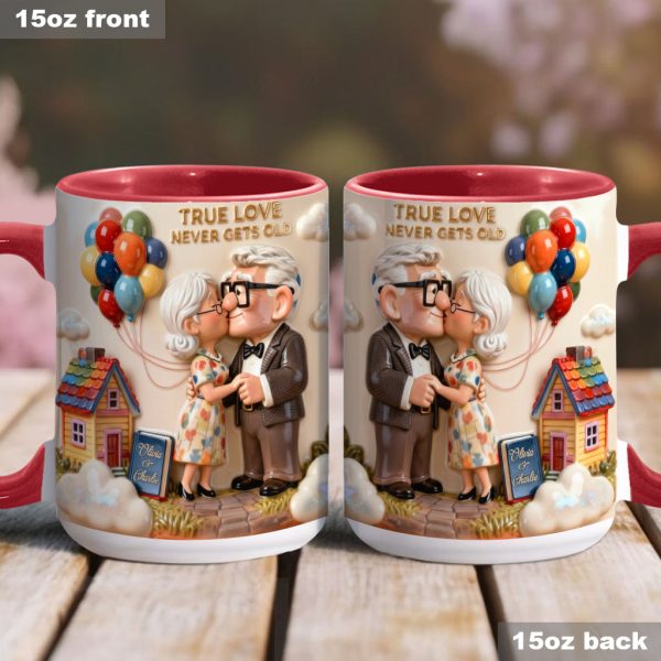 DSNY True Love Never Gets Old - Personalized Accent Mug - Gift For Couple, Fan Movies HH01 DSNY True Love Never Gets Old - Personalized Accent Mug - Gift For Couple, Fan Movies HH01