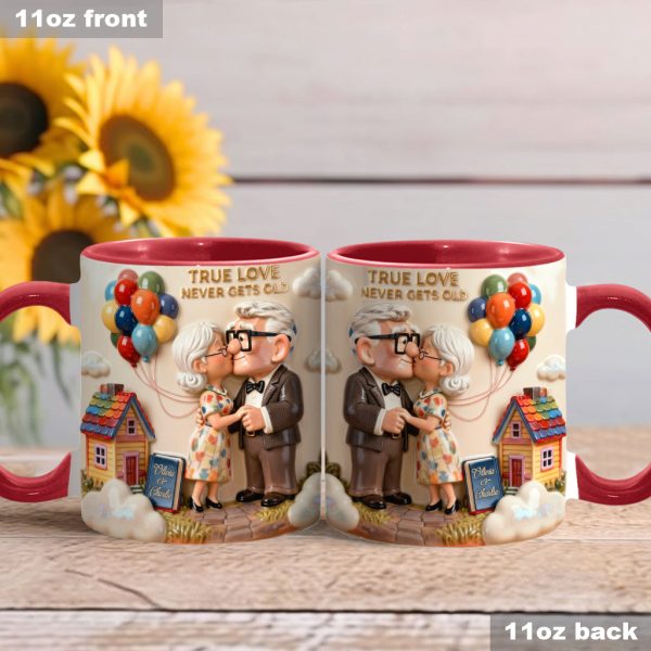 DSNY True Love Never Gets Old - Personalized Accent Mug - Gift For Couple, Fan Movies HH01 DSNY True Love Never Gets Old - Personalized Accent Mug - Gift For Couple, Fan Movies HH01