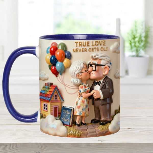 DSNY True Love Never Gets Old - Personalized Accent Mug - Gift For Couple, Fan Movies HH01 DSNY True Love Never Gets Old - Personalized Accent Mug - Gift For Couple, Fan Movies HH01